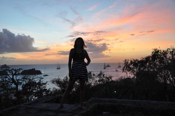 Magnífico pôr-do-sol em St. Barth - Caribe